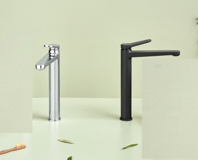 Monomando lavabo  caño alto Air. Sanycces