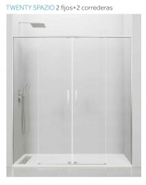 MAMPARA DE  FRONTAL 2 FIJOS Y 2 CORREDERAS  TWENTY  GME