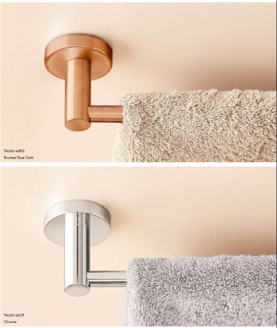 Toallero barra Loop, oro y cromo. sanycces