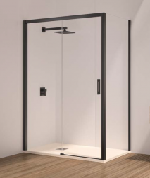 MAMPARA FRONTAL 1 FIJO+1 LATERAL  CON FIJO LATERAL MIAMI. DOCCIA