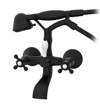 GRIFO PARA BAÑO – DUCHA CLÁSICA COLECCIÓN  NEGRO EPOXI MONOBLOC 1866 GRB