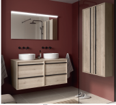 MUEBLE DE BAÑO 2 CAJONES CON ENCIMERA Y LAVABO ATTILA. SALGAR