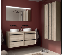  MUEBLE DE BA&Ntilde;O ATTILA DE SALGAR CON 2 CAJONES, ENCIMERA Y LAVABO
