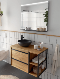 MUEBLE DE BAÑO 2 CAJONES Y ESTANTES ATTILA. SALGAR