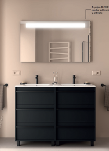 MUEBLE DE BA&Ntilde;O SUSPENDIDO ATTILA DE SALGAR CON 3 CAJONES