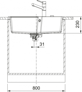 FREGADERO DE MODELO URBA UBG 610-72 FRAGRANITE FRANKE NUEVO