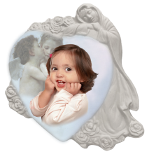 FOTO PORCELANA FORMA CORAZÓN ABRAZO NOVEDAD