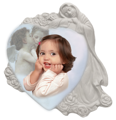 FOTO PORCELANA FORMA CORAZÓN ABRAZO