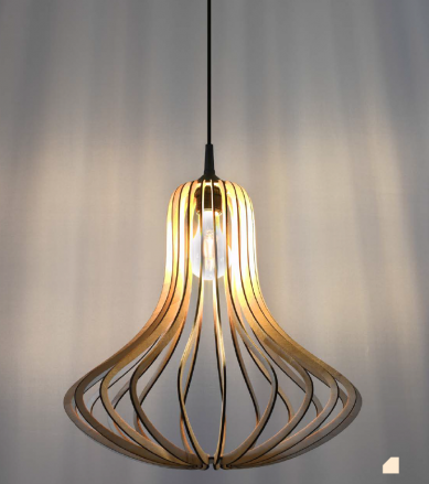 Lampara colgante de mader Elza. Solloux