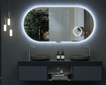 LEDIMEX ESPEJO OVALADO HORIZONTAL INDIANA CON LUZ LED 
