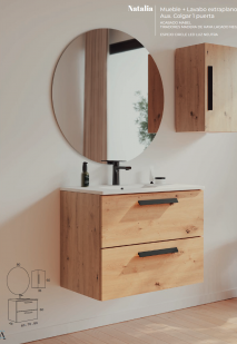 MUEBLE DE BA&Ntilde;O 2 CAJONES NATALIA. CAMPOARAS (En Stock)