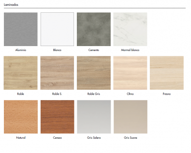 MESA COCINA CON ENCIMERA EN LAMINADO NEREA. CAUXI