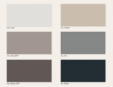 Colores acabado Helka