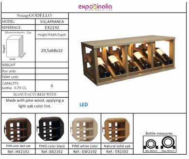 BOTELLERO MODELO VILLAFRANCA  NOVEDAD