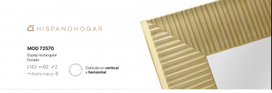 ESPEJO DE PARED  MODELO 72570  HISPANOHOGAR