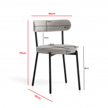 Silla de Cocina y Comedor Hispanohogar 75736 Tapizada Moderna