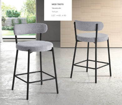 TABURETE ALTO DISEÑO REDONDO 78070 HISPANOHOGAR NOVEDAD