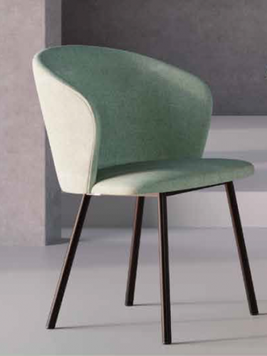 Silla Seda patas metálicas. Bailen