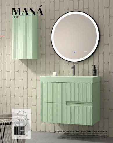 Mueble de baño suspendido 2 cajones , Mana. franke
