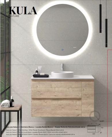 MUEBLE DE BAÑO SUSPENDIDO 2 CAJONES.DUPLACH