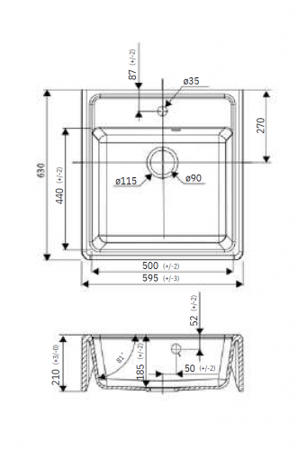 FREGADERO UNA  CUBETA  THIBERT I LUISINA NUEVO