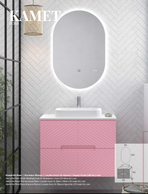 Mueble de baño 2 cajones. kemet. duplach