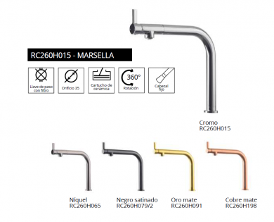 GRIFO DE MODELO RC260H015 – MARSELLA LUISINA NOVEDAD 