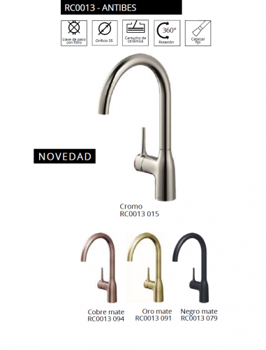 GRIFO DE MODELO RC0013 - ANTIBES LUISINA NOVEDAD 