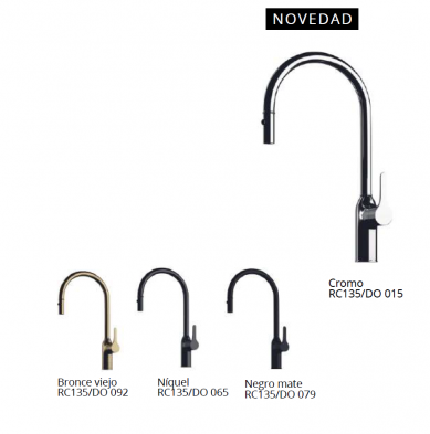 LUISINA GRIFO DE COCINA EXTAIBLE MODELO PERPIÑAN EXT NOVEDAD RC135/DO