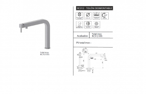 LUISINA GRIFO DE COCINA  MODELO RC312 - TOLÓN DESMONTABLE