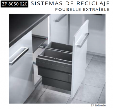 CUBO DE BASURA BAJO FREGADERO ZP 8050 020 LUISINA NOVEDAD