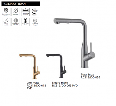 GRIFO COCINA EXTAIBLE RC313/DO - RUAN LUISINA NOVEDAD