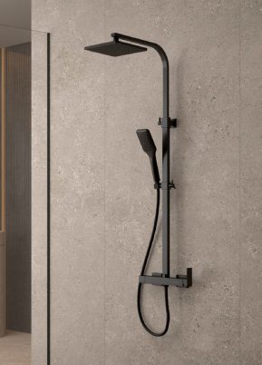 Columna de ducha de acero Inox. Loira. Duplach