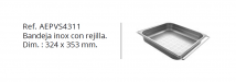 BANDEJA DE INOX CON REJILLA LUISINA