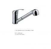 GRIFO DE COCINA CAÑO HORIZONTAL EXTRAÍBLE CÁDIZ AQUAHOME 12259112601