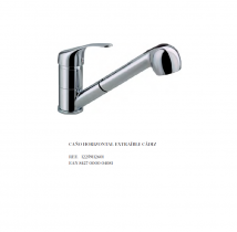 GRIFO DE COCINA CAÑO HORIZONTAL EXTRAÍBLE CÁDIZ AQUAHOME 12259112601