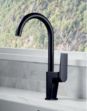 GRIFO DE COCINA MANILA NEGRO AQUAHOME EN STOCK 10459112203
