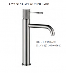 GRIFO DE LAVABO MODELO XL ACERO CEPILLADO AQUAHOME EN STOCK 