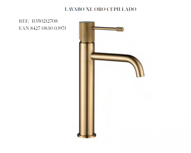 GRIFO DE LAVABO MODELO XL  ORO CEPILLADO AQUAHOME EN STOCK 11350212708
