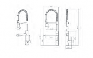 GRIFO DE COCINA  MODELO TOKYO HIBRID COOPER CEPILLADO AQUAHOME EN STOCK 13859112609
