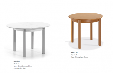 Mesa de cocina redonda Ibiza. cauxi