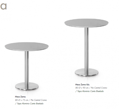 Mesa redonda de cocina Zama. Cauxi