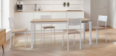 CONJUNTO MESA Y SILLAS MEGHAN. CAUXI