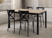 CONJUNTO MESA DE COCINA FIJA Y SILLAS ARIANNA. CAUXI