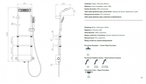 COLUMNA DE DUCHA INOX KATIA. DUPLACH