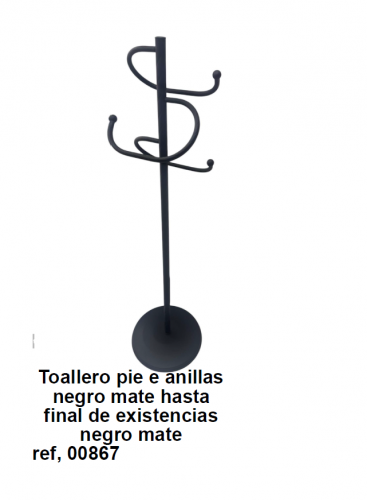 Toallero pie e anillas
negro mate hasta
final de existencias
negro mate BELTRAN