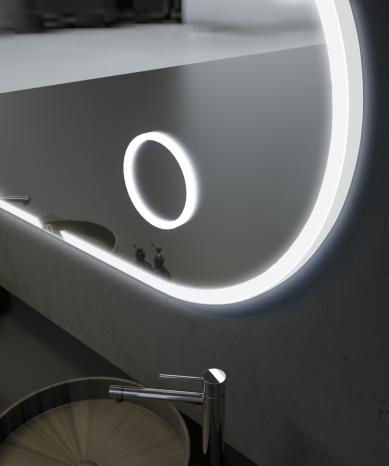 LEDIMEX ESPEJO OVALADO HORIZONTAL INDIANA CON LUZ LED 