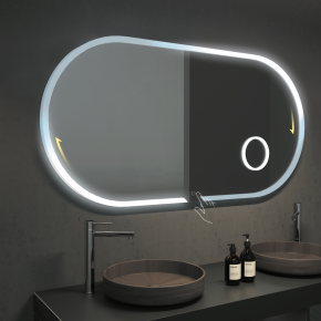 LEDIMEX ESPEJO OVALADO HORIZONTAL INDIANA CON LUZ LED 