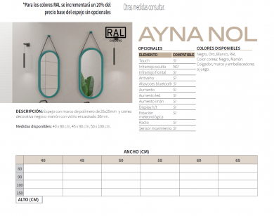 espejo baño genexia