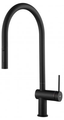 GRIFERIA DE COCINA MONOMADO EXTRAIBLE NEGRO MATE SERIE BERNA IMEX EN STOCK